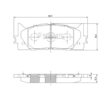 Комплект тормозных колодок, дисковый тормоз NIPPARTS N3602141