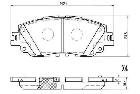 Тормозные колодки NIPPARTS N3602155