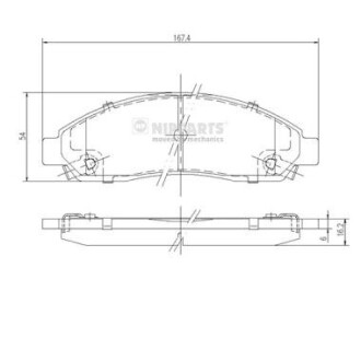 Тормозные колодки NIPPARTS N3609010