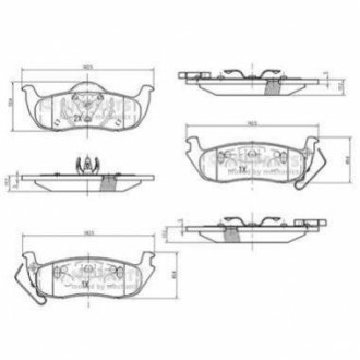 Комплект тормозных колодок, дисковый тормоз NIPPARTS N3611059