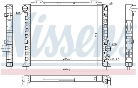 Радиатор, охлаждение двигателя Nissens 60051