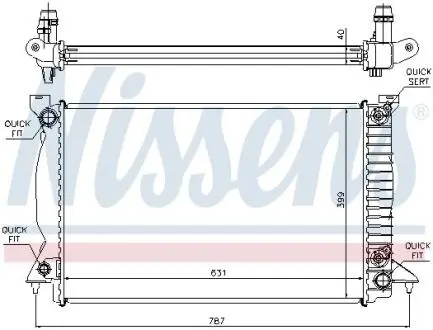 Радіатор, охолодження двигуна Nissens 60314A