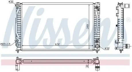 Радиатор, охлаждение двигателя Nissens 60495