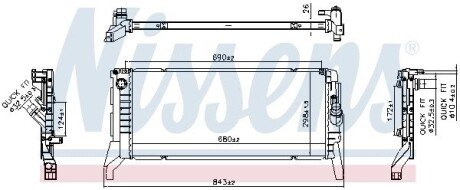 Радиатор охлаждения Nissens 606789