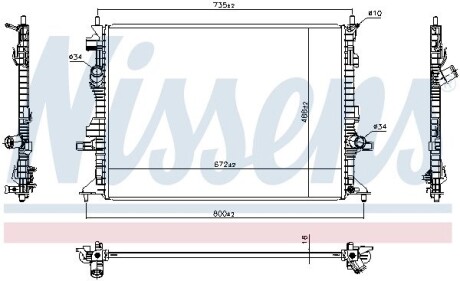 Радиатор Nissens 606908