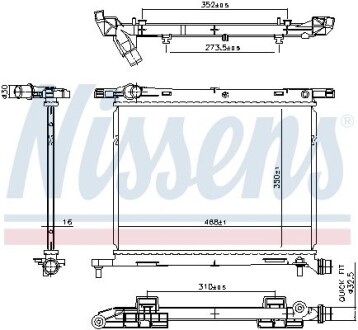 Радиатор системы охлаждения Nissens 607029