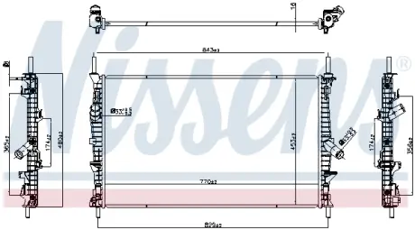Радиатор охлаждения двигателя Nissens 607191
