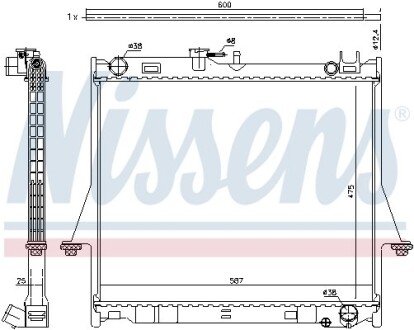 Радиатор охлаждения Nissens 60856