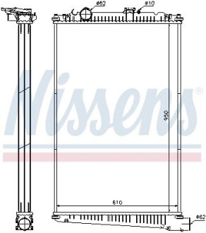 Радіатор, охолодження двигуна Nissens 614420