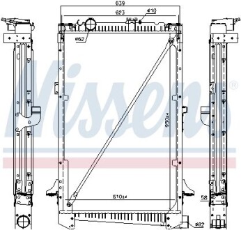 Радіатор, охолодження двигуна Nissens 61442A