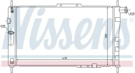 Радиатор, охлаждение двигателя Nissens 61656