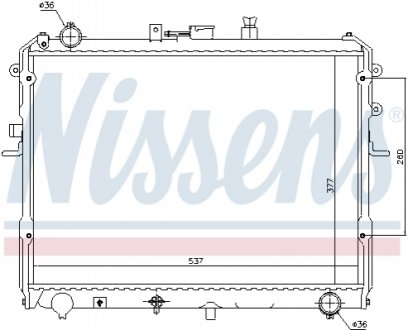 Радиатор, охлаждение двигателя Nissens 62381
