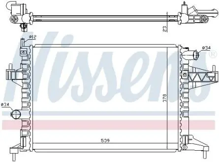 Радіатор, охолодження двигуна Nissens 63008