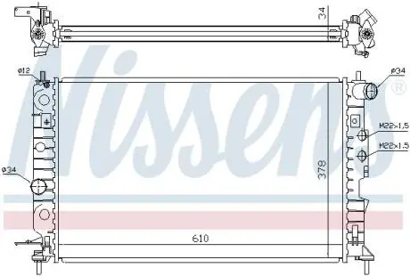 Радіатор, охолодження двигуна Nissens 630121