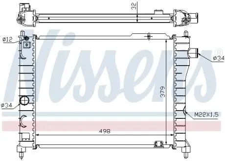 Радіатор, охолодження двигуна Nissens 63062A