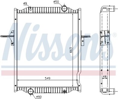 Радіатор, охолодження двигуна Nissens 63781A