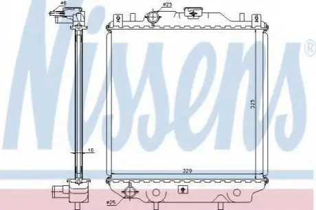 Радіатор, охолодження двигуна Nissens 64174A