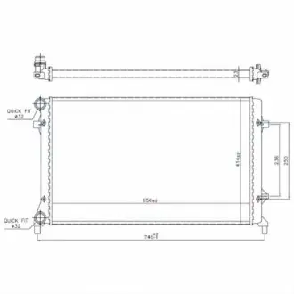 Радиатор, охлаждение двигателя Nissens 65277