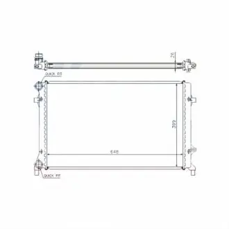 Радиатор, охлаждение двигателя Nissens 65277A