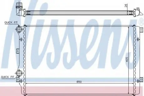 Радиатор, охлаждение двигателя Nissens 65280A