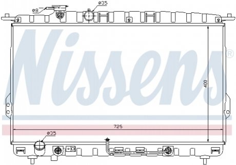 Радиатор, охлаждение двигателя Nissens 67028 (фото 1)