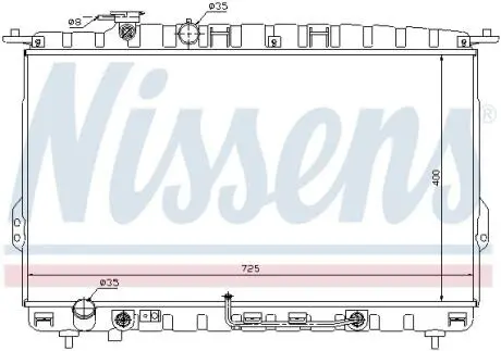 Радиатор, охлаждение двигателя Nissens 67028