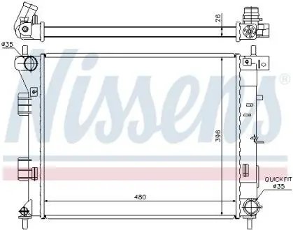 Радіатор, охолодження двигуна Nissens 67607