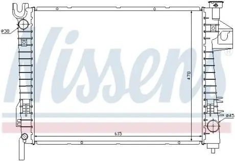 Радиатор, охлаждение двигателя Nissens 69018