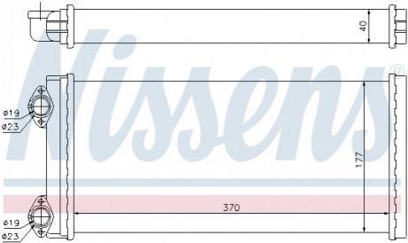 Теплообмінник, опалення салону Nissens 71928