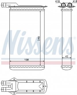 Теплообмінник, опалення салону Nissens 71942