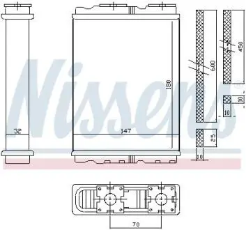 Радиатор Nissens 72050