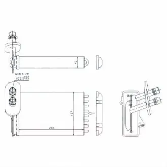 Теплообменник, отопление салона Nissens 73921