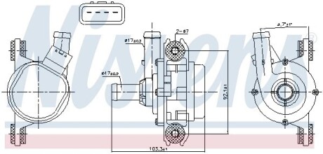 Насос системы охлаждения дополнительный Nissens 831385