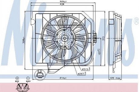 Вентилятор охлаждения двигателя Nissens 85090