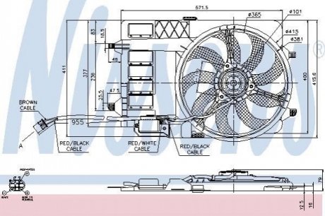 Вентилятор, охолодження двигуна Nissens 85125 (фото 1)