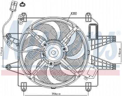 Вентилятор охлаждения двигателя Nissens 85167