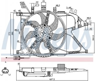 Вентилятор охлаждения двигателя Nissens 85196