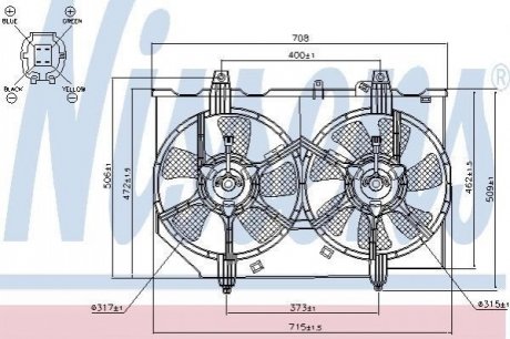 Вентилятор охлаждения двигателя Nissens 85279 (фото 1)