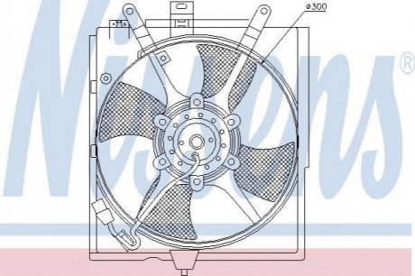 Вентилятор, охолодження двигуна Nissens 85298 (фото 1)