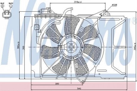 Вентилятор охолодження двигуна Nissens 85328 (фото 1)