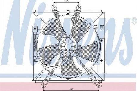 Вентилятор охлаждения двигателя Nissens 85330