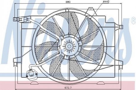 Вентилятор охлаждения двигателя Nissens 85366 (фото 1)