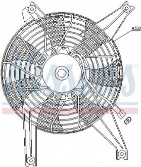 Вентилятор, конденсатор кондиционера Nissens 85383 (фото 1)