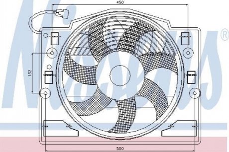 Вентилятор охолодження двигуна, вентилятор радіатора кондиціонера Nissens 85420