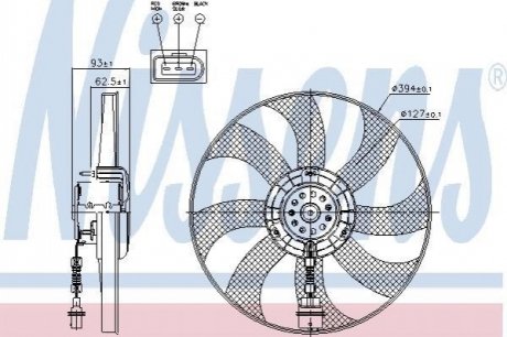 Вентилятор, охлаждение двигателя Nissens 85549 (фото 1)