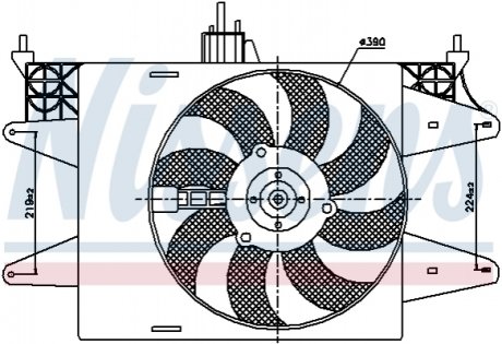Вентилятор, охлаждение двигателя Nissens 85572 (фото 1)