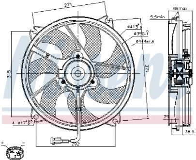 Вентилятор охолодження двигуна Nissens 85606 (фото 1)