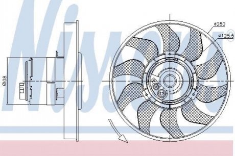 Вентилятор охлаждения двигателя Nissens 85619