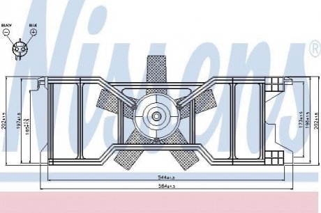 Вентилятор охлаждения двигателя Nissens 85630 (фото 1)
