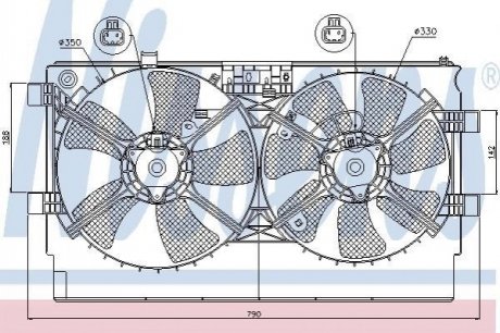 Вентилятор, охолодження двигуна Nissens 85635 (фото 1)
